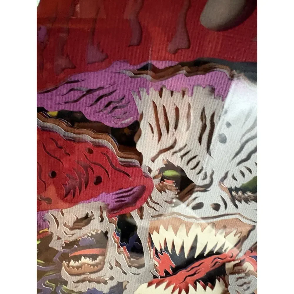 Halloween Creepy Mushroom Handmade Paper 3D Picture